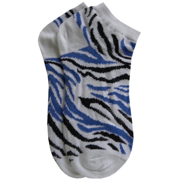 12 Pair Womens Wild Zebra Print Low Cut Fun Socks - Picture 7 of 7